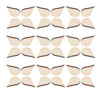 CHILDWEET 200pcs Natural Wooden Teardrop Shape Slices Beige Unfinished Wood Blanks Paintable Surface for DIY Crafts and Parties Decor