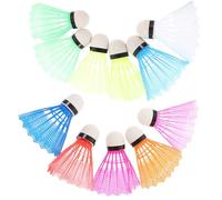 CHILDWEET 20pcs Plastic Badminton Shuttlecocks Rainbow Colours for Outdoor Family Play, Sturdy Lightweight Birdies for Exercise Fitness and Training Beginners Random Color