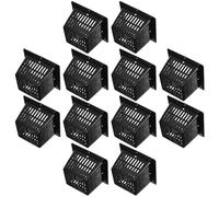 CHILDWEET 20pcs Square Black Plastic Mesh Net Pots for Hydroponics, Breathable Pe Material with Visible Water Management, for Urban Gardening and Growing Lettuce, Herbs, Orchids
