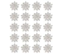 CHILDWEET 20pcs White Alloy Winter Crystal Pendant Decor for DIY Jewelry Making, Wear-resistant and Lightweight Christmas Theme Adornments, Small and Compact Accessories for Pendants