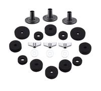 CHILDWEET 21pcs Drum Friction Pad Kit Non- Felt Washers for Cymbal Black Felt Mats for Enhanced Performance and Stability