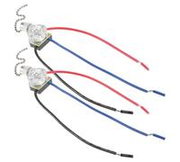 CHILDWEET 2pcs 3-wire Ceiling Fan Pull Chain Switches with Semi- Cord for Ceiling Fan Lights and Lamps Replacement Pull Chain Control for Home Use