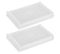 CHILDWEET 2pcs 96 Well Cell Culture Plate with Flat Bottom and Surface Treated Plastic Material, for Tissue Culture Experiments and Biochemistry Analysis Assays, Optimized Well Spacing
