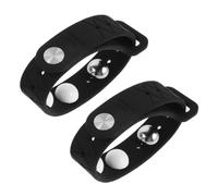 CHILDWEET 2pcs Adjustable Black Silicone Motion Sickness Bands for Travel and Plane Use, Free Acupressure Wristbands Providing Discreet Relief for Pregnant Women