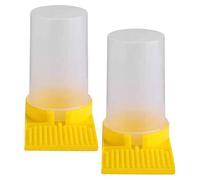 CHILDWEET 2pcs Bee Feeder Station with Water Cups Beehive Entrance Feeder Reusable Beekeeping Supplies for Honeybee Feeding and Hive Watering