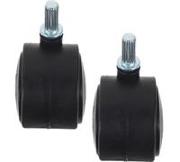CHILDWEET 2pcs Black Swivel Cart Casters Replacement for Clothes Hanger Laundry Rack Wheels, Heavy Duty Industrial General Purpose Furniture Wheels for Home and Material Handling