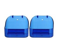CHILDWEET 2pcs Blue Hanging Bird Bath Bowl for Parakeet and Conure Plastic Bird Cage Bath Basin with Comfortable Design to Engage Birds’ Attention