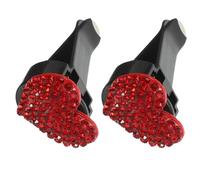 CHILDWEET 2pcs Car Vent Diffuser Clips Heart Shaped Aroma Clips with Rhinestone Decoration Easy to Use for Bedroom and Home