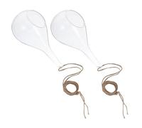 CHILDWEET 2Pcs Conical Glass Micro Landscape Bottles Hanging Hydroponic Vases Wall Mounted Planters for Indoor Gardening and DIY Plant Decoration