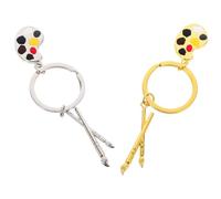 CHILDWEET 2pcs Creative Silver Metal Keychains Featuring Drawing Pen Design, Stylish and Chic Key Holder Keyrings for Bag Decoration and Keychain Decor