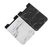 CHILDWEET 2pcs Double-Layer Smartphone Cards Pouch Self-Adhesive Back Wallet for Credit Card Id Compatible Phone Models Easy to Install Marble Design