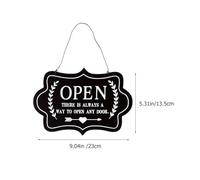 CHILDWEET 2pcs Double-sided Wooden Door Signs for Coffee Shops, Business Open and Closed Hanging Plaques, Black and White Decorative Shop Door Signs for Retail Store Display