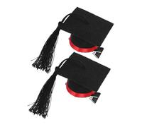CHILDWEET 2pcs Graduation Hat Hairpin Doctor Cap Clip for Women Mini Hat Hairpins for Graduation Party Favors