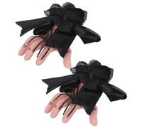 CHILDWEET 2pcs Halloween Severed Hand Hair Clips with Black Bow and Spider Design, Comfortable Cloth and Plastic Material, for Theme Party and Festival Hair Accessories
