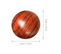 CHILDWEET 2pcs Hand Massage Balls for Muscle Stretch and Acupoint Therapy, 5cm Rosewood Palm Exercise Balls for Finger Flexibility and Hand Training, Brown Wood Grain Pattern