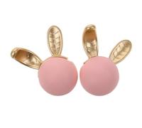 CHILDWEET 2pcs Pink Rabbit Ear Cabinet Knobs Small Decorative Drawer Pulls for Bedroom Wardrobe Cupboard Door Handles