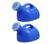 CHILDWEET 2pcs Portable Men’s Urinal Bottles with Screw Top Lid, Easy to Clean Plastic Pee Containers for Travel and Long Road Trips, Spill Proof Bedside Urinals for Individuals