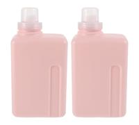 CHILDWEET 2pcs Refillable Laundry Bottles 1000ml with Lotion Pump Dispenser for Laundry Room Resistant to Cracking and Space-saving Design for Personal Care Random Color