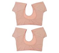 CHILDWEET 2pcs Skin Color Underarm Sweat Pads Breathable Sweat-absorbent Vests for Women Quick-dry Cotton Sweat Protection for Yoga Work Running and Daily Wear