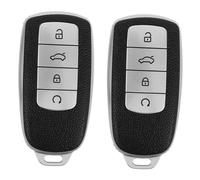 CHILDWEET 2pcs Small Car Key Fob Cover for Chery Pro Scratchproof Portable Key Shell Case with Soft Material Decorative Protective Sleeve Silver