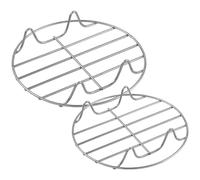 CHILDWEET 2pcs Stainless Steel Food Steam Rack for Steaming Seafood and Vegetables, round Shape, Easy to Clean and Convenient to Wash, for Kitchen Cooking and Entertaining Friends