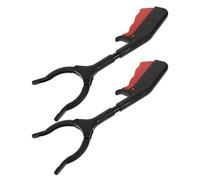 CHILDWEET 2pcs Trash Grabbers with Precision Teeth Design, Iron and Plastic Construction, Space Saving Garbage Picker Upper Grabber Tool for Elderly and Those with Back Issues