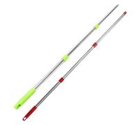 CHILDWEET 2pcs Universal Stainless Steel Mop and Broom Handle with Three-Section Rod and American Threaded Screw-in Connection, Lightweight and Easy Handling for Commercial Floor Cleaning