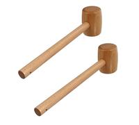 CHILDWEET 2pcs Wooden Lobster Cracking Mallets Made of Natural Beech Hardwood, Smooth Without Rough Edge, Biodegradable Seafood Cracking Hammers for Shellfish Cakes and Crab Meat