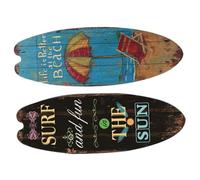 CHILDWEET 2pcs Wooden Surfboard Wall Decoration Signs for Home Wall Decoration Indoor Beach House Decor Summer Style Surfboard Hanging Ornament