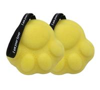 CHILDWEET 2pcs Yellow Bath Sponge Back Scrubber for Shower with Easy Storage, Soft Sponge Material for Body Cleaning and Washing, for Deep Skin Cleansing in Bathroom