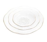 CHILDWEET 3pcs Glass Serving Trays Set Smooth Surface Dessert and Fruit Platters Easy to Store Serving Dishes for Weddings and Christmas Table Decor