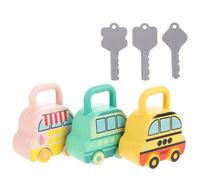CHILDWEET 3Pcs Lock and Key for Sliding Bus Early Learning Educational Preschool with Safe Plastic Material for Hand-eye Coordination and Fine Motor Skills Development