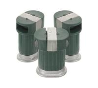 CHILDWEET 3pcs Miniature Garbage Bins for Dollhouse Accessories, Realistic Design Plastic Model Trash Bins 1:75 Scale, for Diorama Scene Props and Teaching Demonstrations, Green Colour