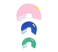 CHILDWEET 3pcs Pet Birds Anti-scratch Neck Collar Soft Flannelette Linen Material Protective Parrot Neck Rings Suitable and Peck Prevention Random Color