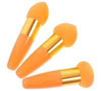 CHILDWEET 3pcs Portable Makeup Sponge Brush High-density Beauty Pens for Blending Foundation and Powder Soft Elastic Texture for Precise Cosmetic Application Suitable for Women
