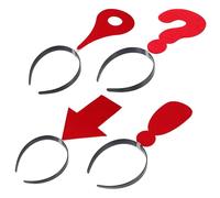 CHILDWEET 4 Pcs Fun Symbol Headbands for Women and Girls, Featuring Arrow, Exclamation, Question Mark and Location Shapes, Made of Cloth and Plastic with Comfortable Fit and Adjustable
