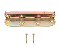 CHILDWEET 4 Sets Bed Brackets Iron Bed Frame Hardware with Mounting Screws Stable and Secure Attachment for Headboards and Footboards Surface Mounted