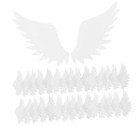 CHILDWEET 48pcs Angel Wing Dessert Toppers Cupcake Cake Decorations Edible Paper Party Supplies
