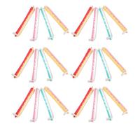 CHILDWEET 48pcs Heat Resistant and Cold Resistant Plastic Hair Curling Perm Rods with Elastic Bands for Women Hollow Stylish Hair Rollers Suitable for Salon and Daily