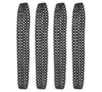 CHILDWEET 4pcs Black Durable Treads Replacement Parts for Remote Control DIY Tank Strong Grip Vehicle and Robot Models