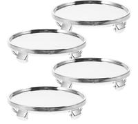 CHILDWEET 4pcs Car Wheel Center Hub Caps Silver Plastic Hub Covers Rust-resistant and Easy Installation Minimalist Style