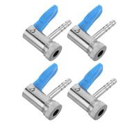 CHILDWEET 4Pcs Copper Tire Inflator Pump Adapter Quick Release Air Chuck Connector for 6Mm Valve Stem, Locking Clip-On Compressor Pump Adaptor for Car and Motorcycle Tyre Inflation