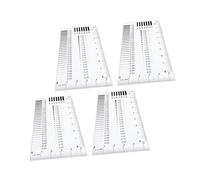 CHILDWEET 4pcs Crack Monitor: Clear Plastic Ruler With Transparency Defect Chart - Portable Measuring Tool For Scratch Inspection Crack Monitoring And Diameter Measurement