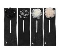 CHILDWEET 4pcs Flower Hair Bun Maker Donuts Shaper with Decorative Floral Design Lazy Hair Curler Styling Tool for Women Suitable for Pilates Yoga Running Parties and Prom