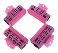 CHILDWEET 4pcs Hot Roller Clips Replacement Heat-resistant Plastic Hot Curler Clips Large and Small Size Combo Pink Personal DIY and Travel