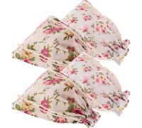 CHILDWEET 4pcs Lavender Sachet Bags Empty Drawstring Muslin Pouches Lightweight Reusable Storage Bags for Dried Flowers Potpourri Moth Protection Home and Travel Use