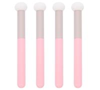 CHILDWEET 4pcs Mushroom Head Concealer Brush Sponge Set for Easy Application and Grip, Pink Makeup Applicator for Powder and Foundations, Suitable for Every Day and Valentine's Day Use