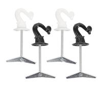 CHILDWEET 4pcs Practical Zinc Alloy Folding Orchid Ceiling Hook Black White Hanging Hook for Home with Good Load-Bearing Capacity and Easy to Store, for Space Decoration and Pendant Storage