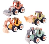 CHILDWEET 4Pcs Take Apart Construction Truck for Year Olds DIY Engineering Vehicle Models Educational for Lightweight Plastic Building for Hand-eye Coordination and Intellectual Development
