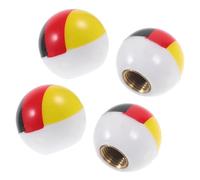CHILDWEET 4pcs Tire Valve Caps German Flag Pattern Valve Stem Caps for Trucks Cars Easy Installation Lightweight Design
